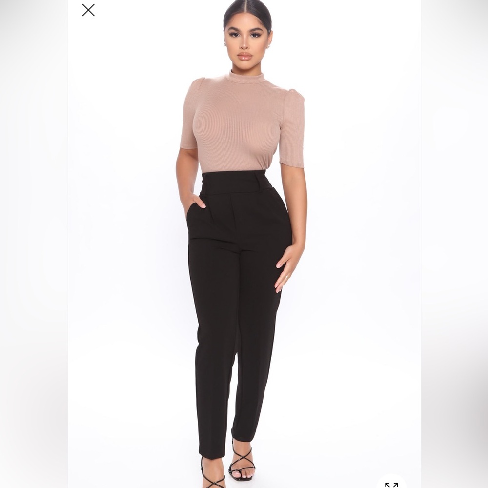 Fashion Nova Black High-Waisted Women's Trousers